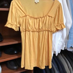 Cotton marigold colored top